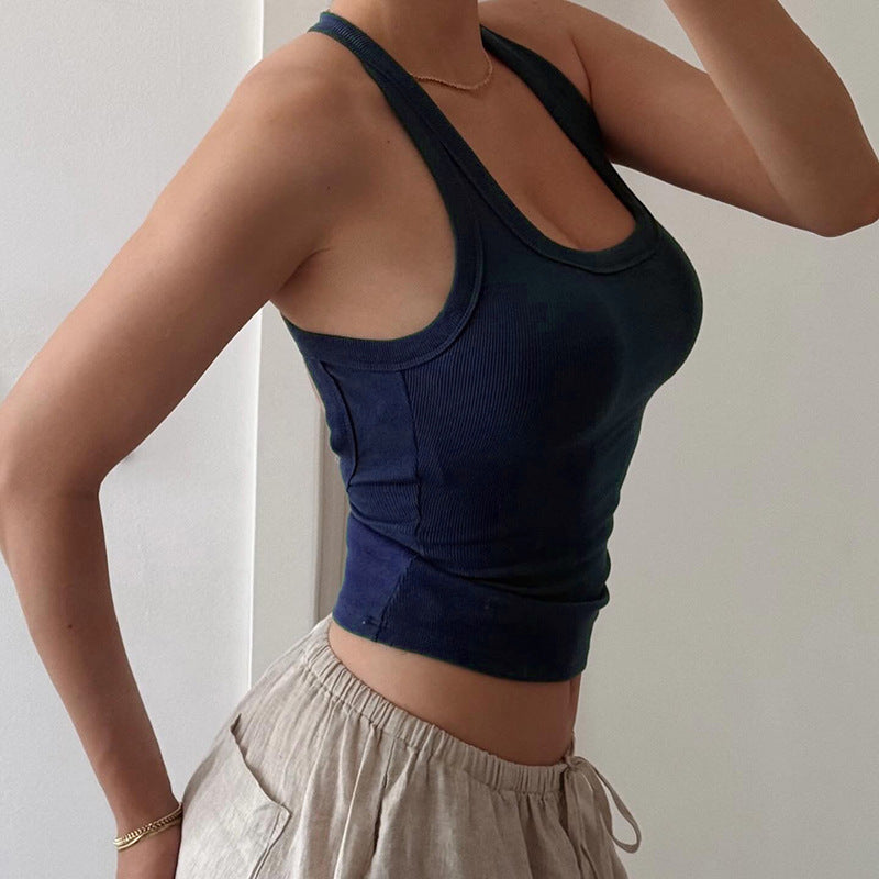Damer sportigt tanktop med rygglös design Mirla-Eva Jonsson