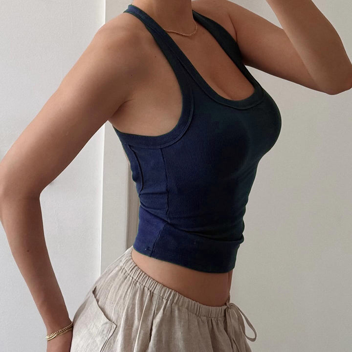 Damer sportigt tanktop med rygglös design Mirla-Eva Jonsson