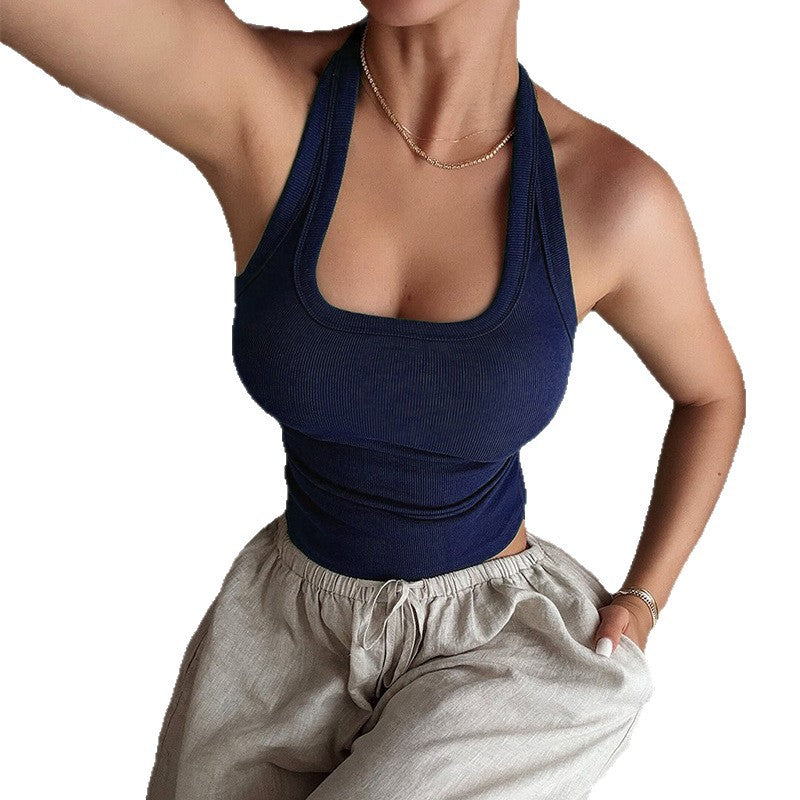Damer sportigt tanktop med rygglös design Mirla-Eva Jonsson