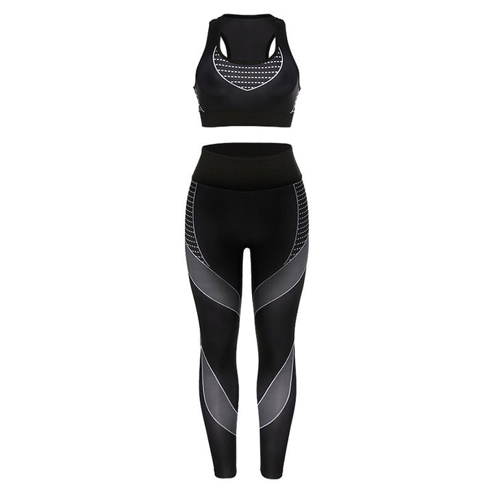 Damer sportigt träningsset med högpresterande BH och figurnära leggings Mirla-Eva Jonsson