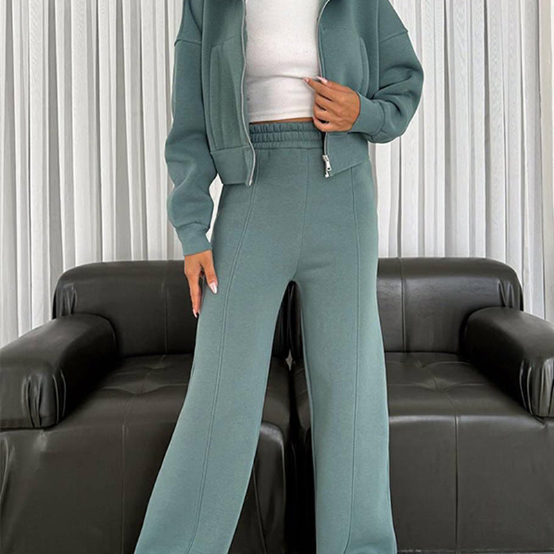 Damer sportiv cropped hooded jacket med dragkedja Mirla-Eva Jonsson
