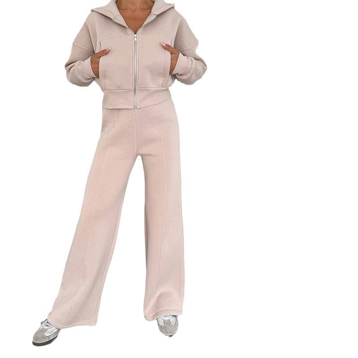 Damer sportiv cropped hooded jacket med dragkedja Mirla-Eva Jonsson