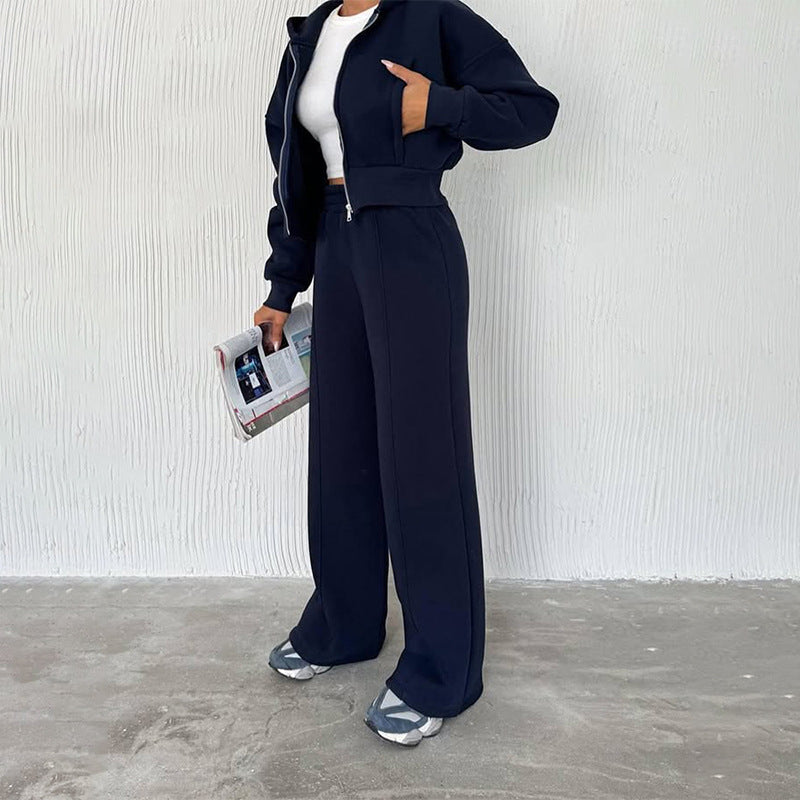 Damer sportiv cropped hooded jacket med dragkedja Mirla-Eva Jonsson