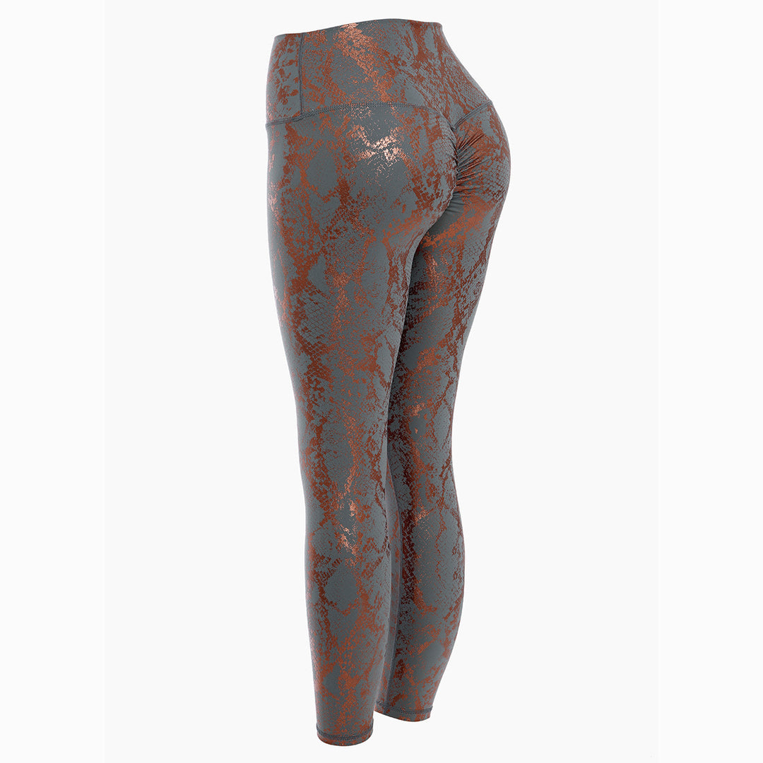 Damer sportleggings i ormskriv med hög midja Mirla-Eva Jonsson