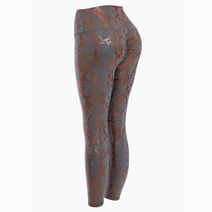 Damer sportleggings i ormskriv med hög midja Mirla-Eva Jonsson