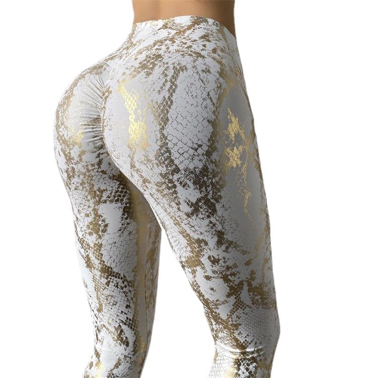 Damer sportleggings i ormskriv med hög midja Mirla-Eva Jonsson