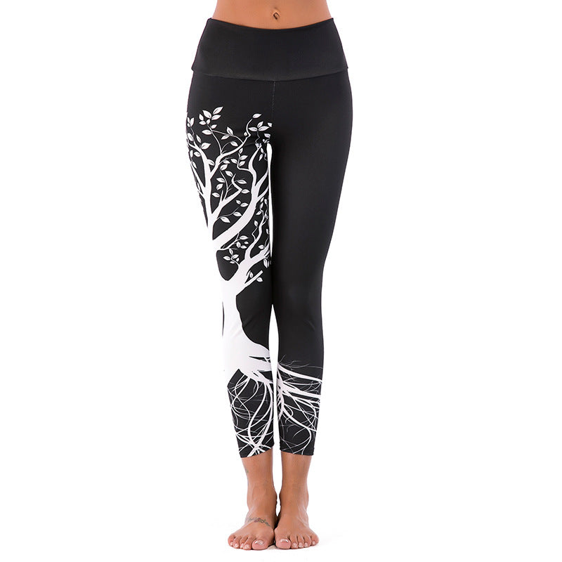 Damer sportleggings med hög midja och stilfull geometrisk design Mirla-Eva Jonsson