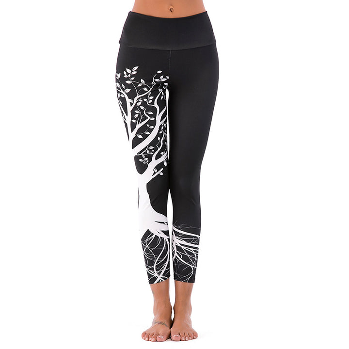 Damer sportleggings med hög midja och stilfull geometrisk design Mirla-Eva Jonsson
