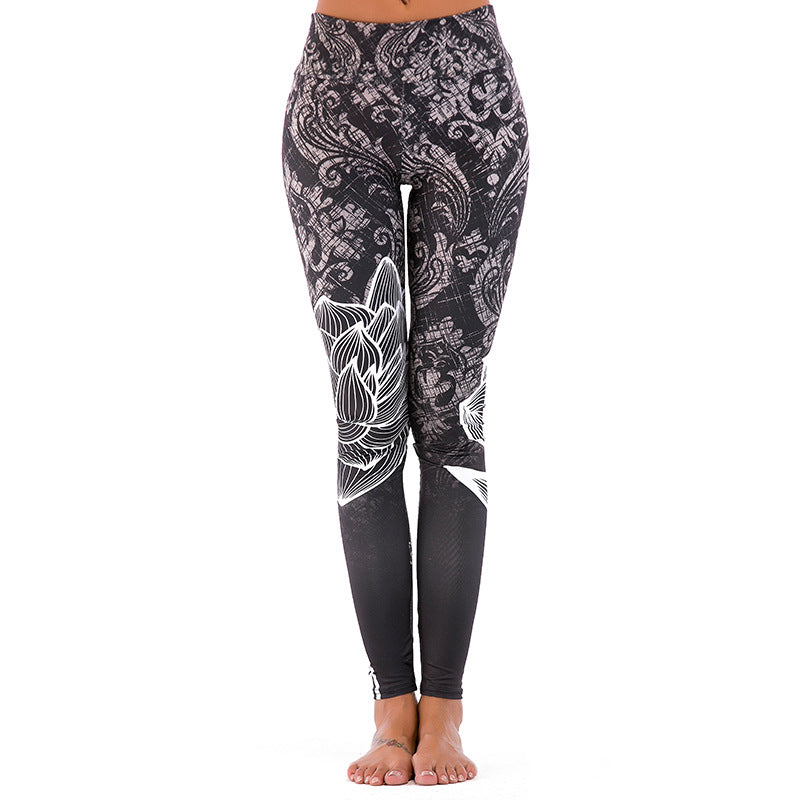 Damer sportleggings med hög midja och stilfull geometrisk design Mirla-Eva Jonsson