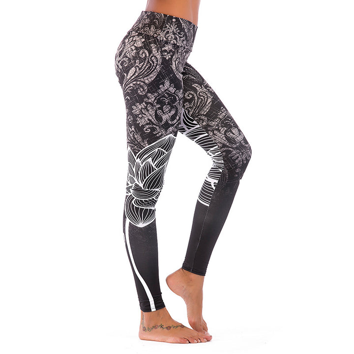Damer sportleggings med hög midja och stilfull geometrisk design Mirla-Eva Jonsson