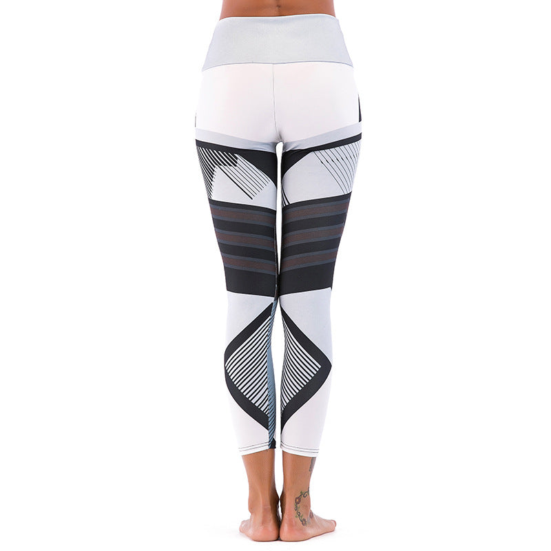 Damer sportleggings med hög midja och stilfull geometrisk design Mirla-Eva Jonsson