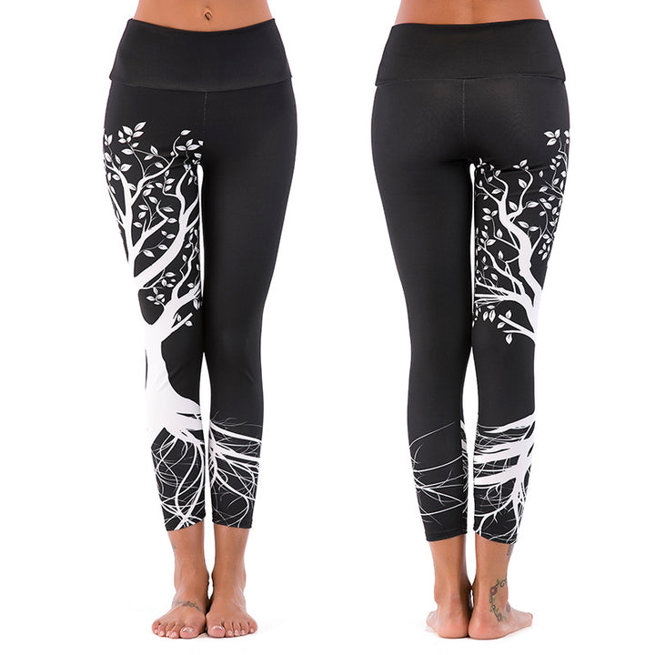 Damer sportleggings med hög midja och stilfull geometrisk design Mirla-Eva Jonsson