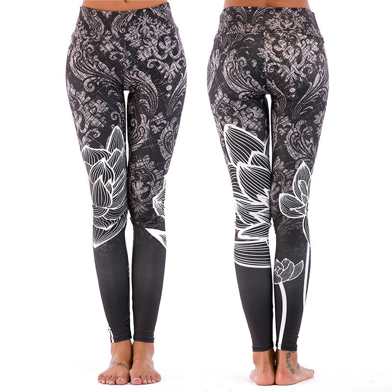 Damer sportleggings med hög midja och stilfull geometrisk design Mirla-Eva Jonsson