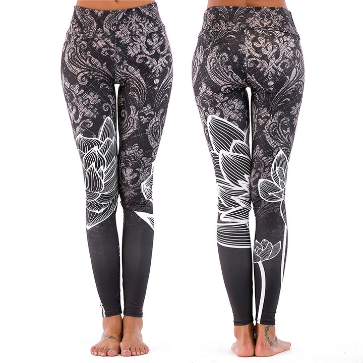 Damer sportleggings med hög midja och stilfull geometrisk design Mirla-Eva Jonsson