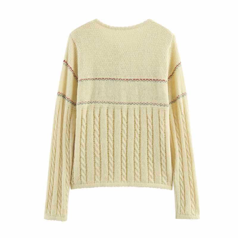 Damer stickad, elegant cardigan med blommönster och knapprar detaljer Mirla-Eva Jonsson