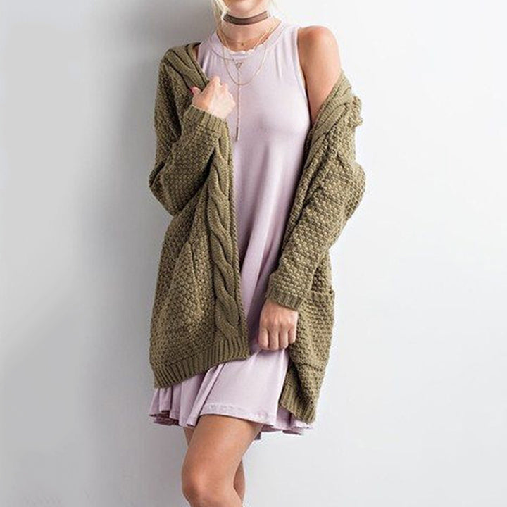 Damer stickad kofta med bekväm oversized passform och fickor Eva Jonsson-Eva Jonsson