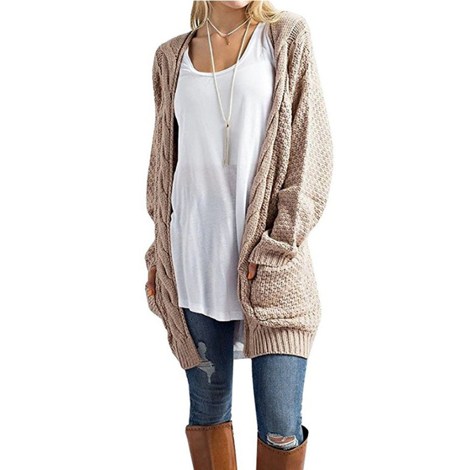 Damer stickad kofta med bekväm oversized passform och fickor Eva Jonsson-Eva Jonsson