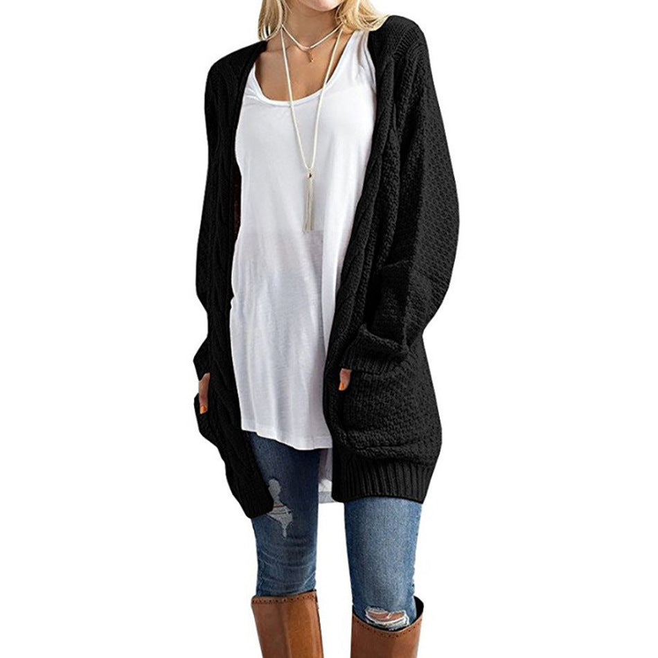 Damer stickad kofta med bekväm oversized passform och fickor Eva Jonsson-Eva Jonsson
