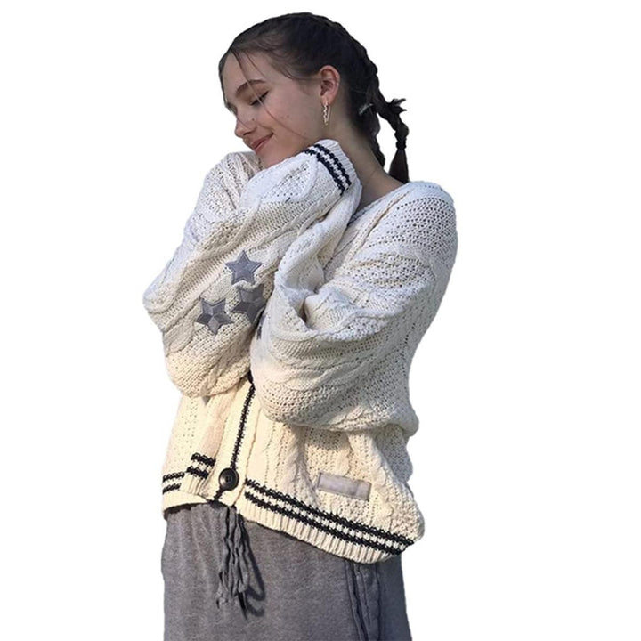 Damer stickad oversize cardigan Mirla-Eva Jonsson