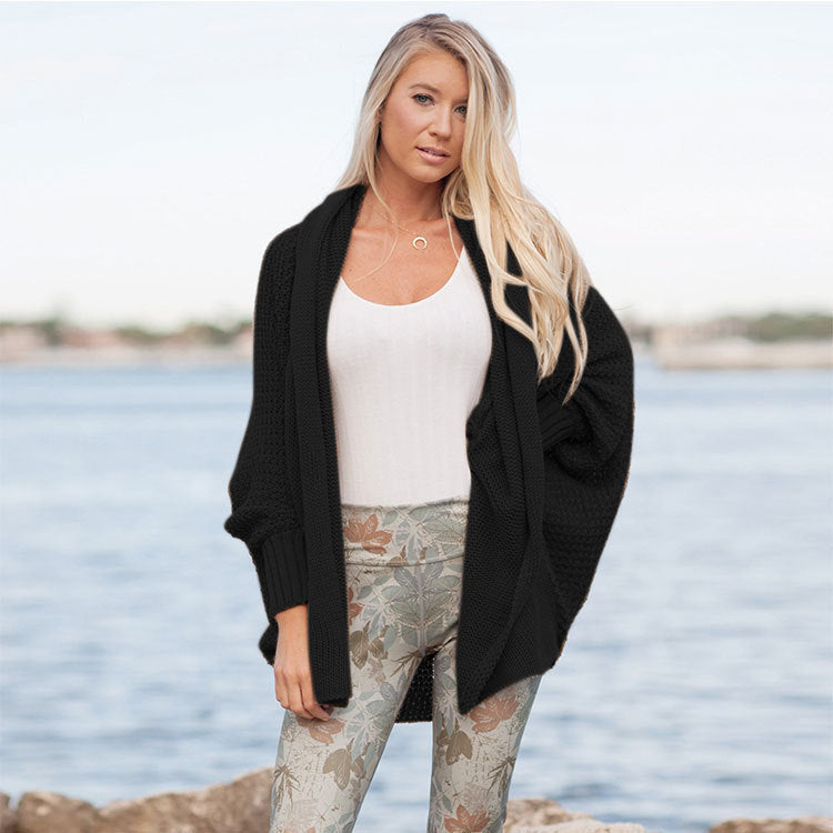 Damer stickad oversize cardigan med ribbad struktur och avslappnad passform Eva Jonsson-Eva Jonsson
