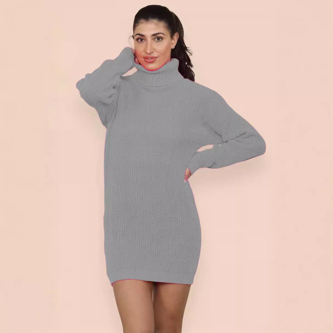 Damer stickade klänning med hög krage och strukturerat material Eva Jonsson-Eva Jonsson