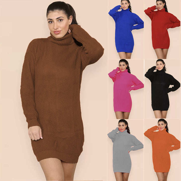 Damer stickade klänning med hög krage och strukturerat material Eva Jonsson-Eva Jonsson