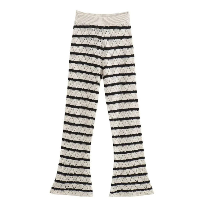 Damer stickade leggings med bred midja och unik mönster Mirla-Eva Jonsson