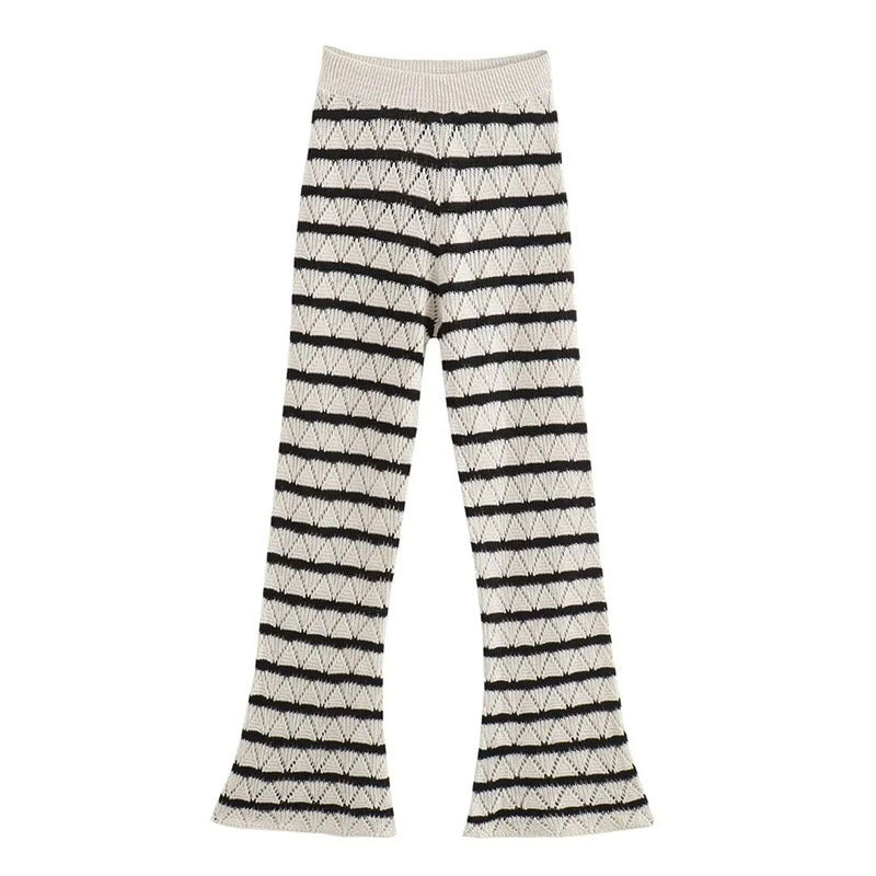 Damer stickade leggings med bred midja och unik mönster Mirla-Eva Jonsson