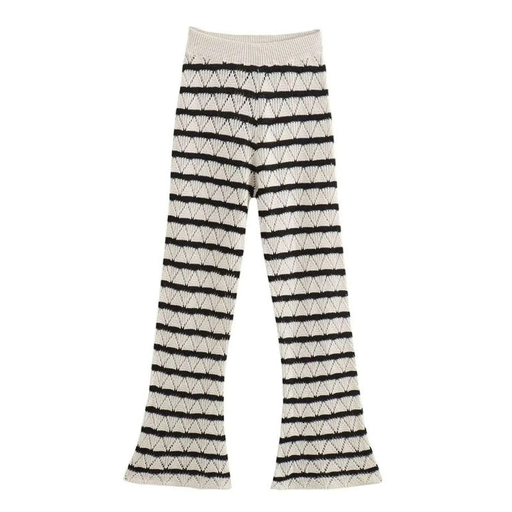 Damer stickade leggings med bred midja och unik mönster Mirla-Eva Jonsson