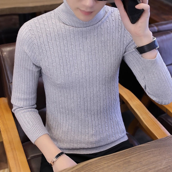 Damer stickade tröja med hög krage och ribbmönster Eva Jonsson-Eva Jonsson