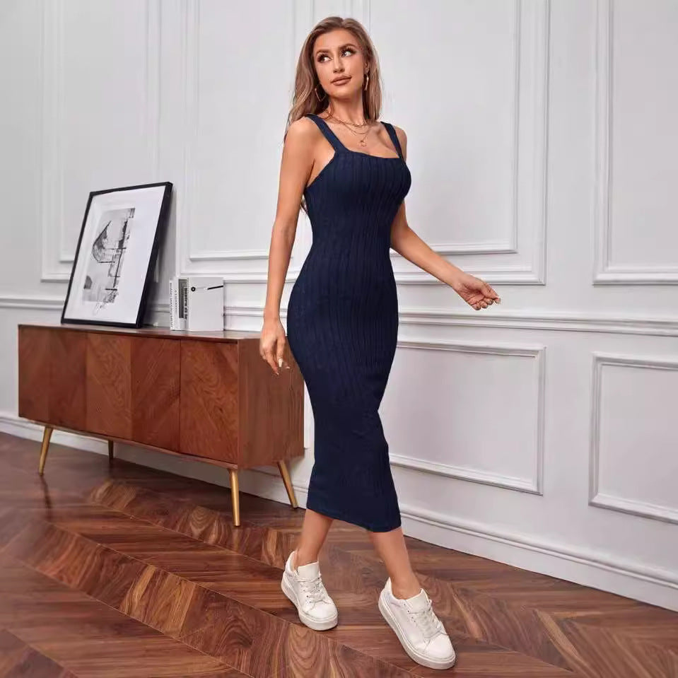 Damer stickat outfit med knapplist och mudd Mirla-Eva Jonsson