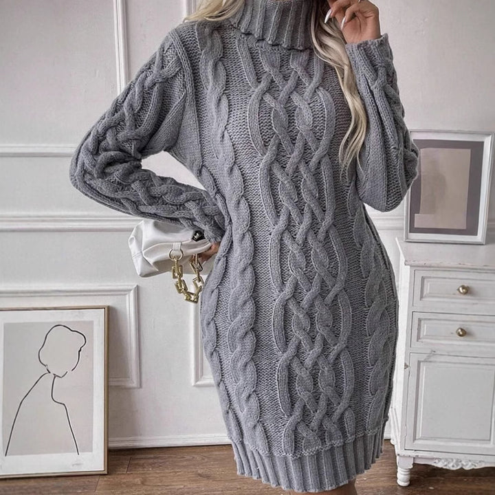 Damer stickklänning med elegant flätmönster Eva Jonsson-Eva Jonsson