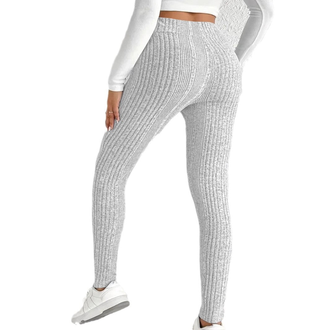 Damer stickleggings med hög midja och fina längsgående ribbor Mirla-Eva Jonsson