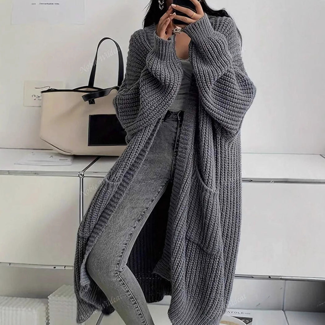 Damer stickmantel i oversized-stil Eva Jonsson-Eva Jonsson
