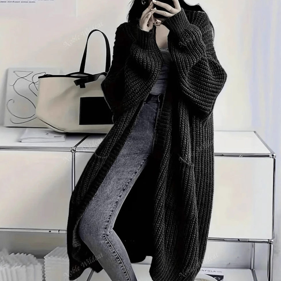 Damer stickmantel i oversized-stil Eva Jonsson-Eva Jonsson