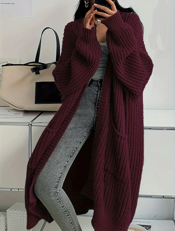 Damer stickmantel i oversized-stil Eva Jonsson-Eva Jonsson