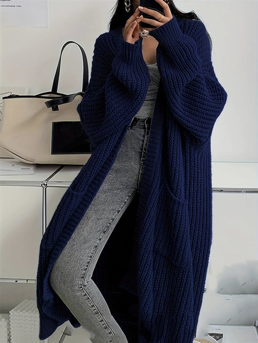 Damer stickmantel i oversized-stil Eva Jonsson-Eva Jonsson