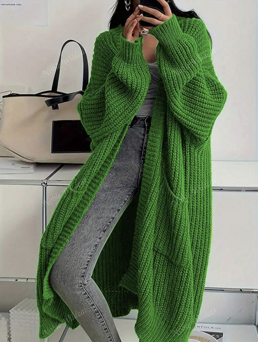 Damer stickmantel i oversized-stil Eva Jonsson-Eva Jonsson