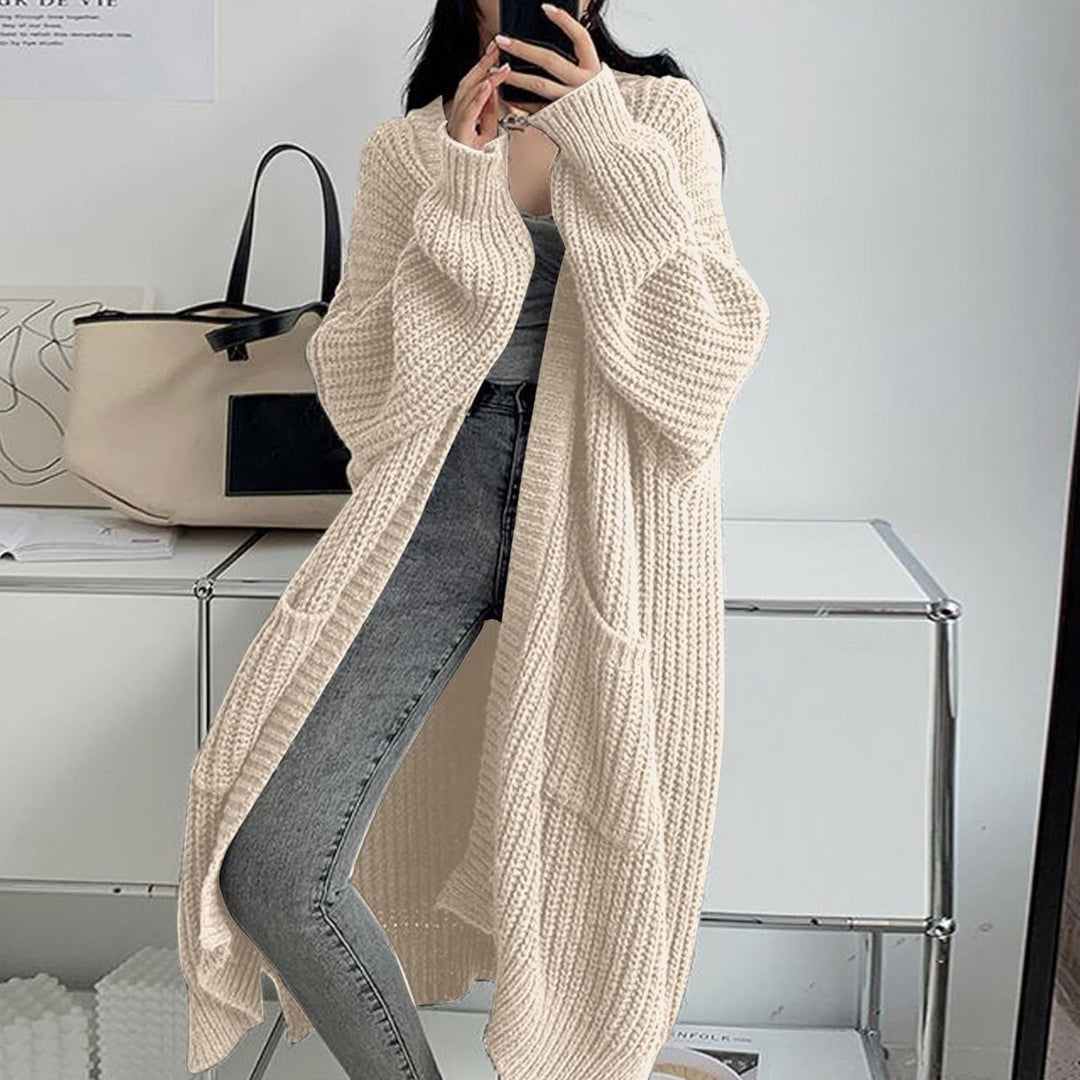 Damer stickmantel i oversized-stil Eva Jonsson-Eva Jonsson