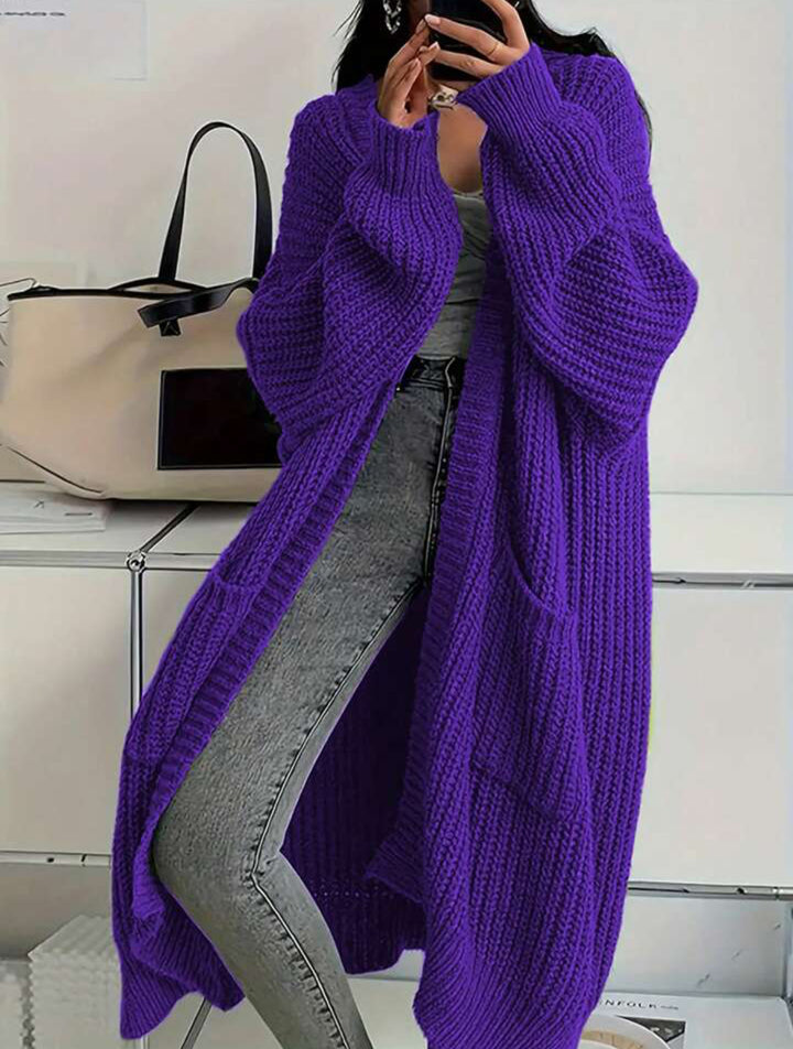 Damer stickmantel i oversized-stil Eva Jonsson-Eva Jonsson
