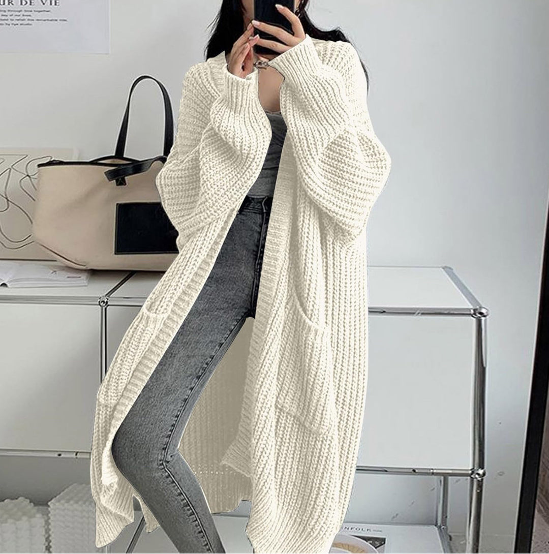 Damer stickmantel i oversized-stil Eva Jonsson-Eva Jonsson