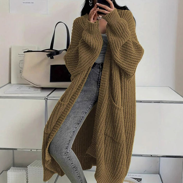 Damer stickmantel i oversized-stil Eva Jonsson-Eva Jonsson