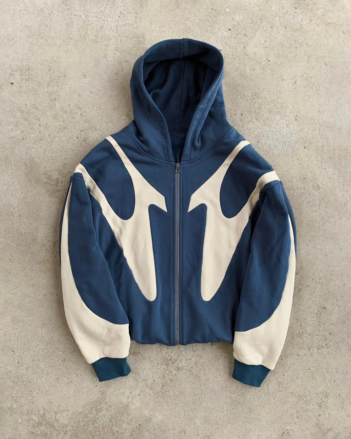 Damer stilfull hoodie med kontrasterande insatser Mirla-Eva Jonsson