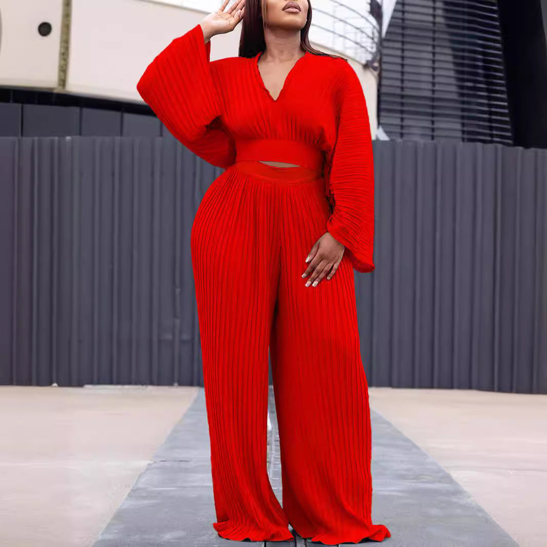 Damer stilfull maxijumpsuit med voluminösa ärmar Mirla-Eva Jonsson