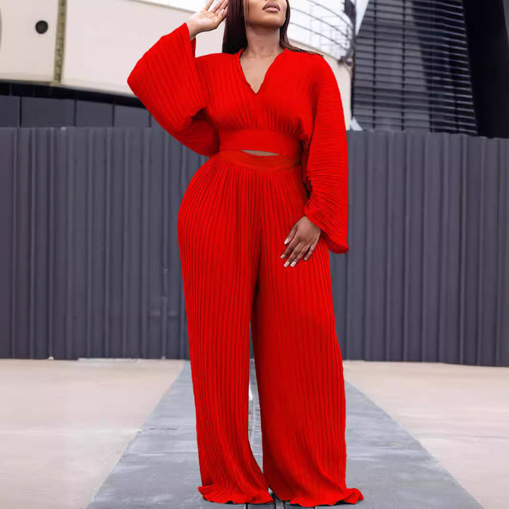 Damer stilfull maxijumpsuit med voluminösa ärmar Mirla-Eva Jonsson