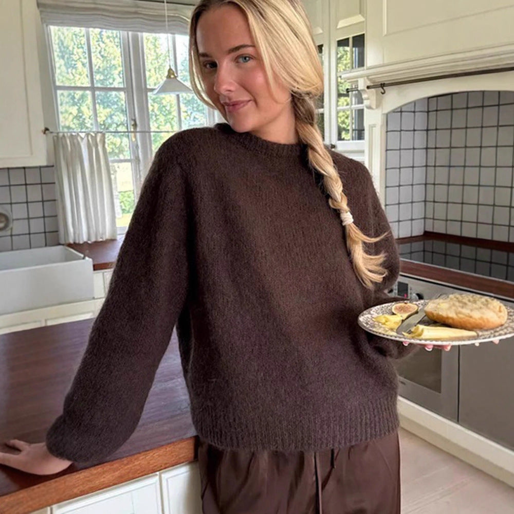 Damer stilig Relaxed-Fit tröja med voluminösa ärmar Mirla-Eva Jonsson