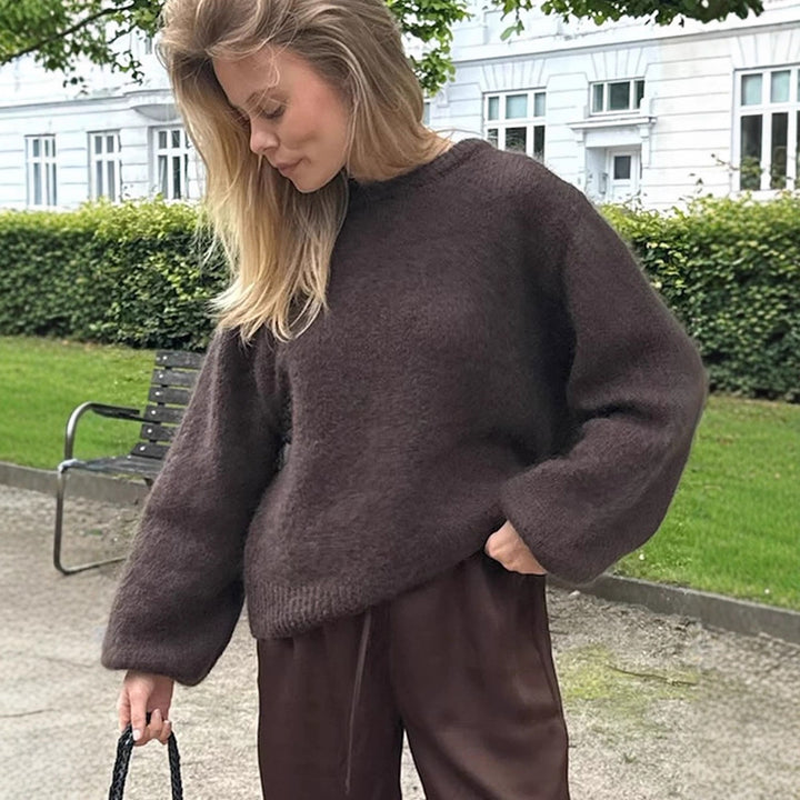 Damer stilig Relaxed-Fit tröja med voluminösa ärmar Mirla-Eva Jonsson