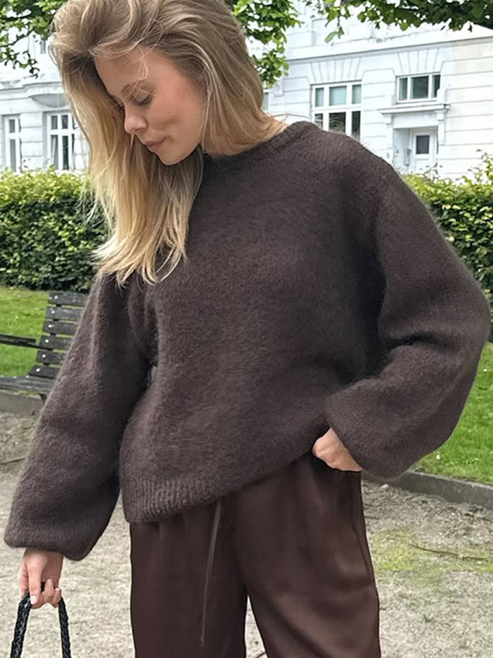 Damer stilig Relaxed-Fit tröja med voluminösa ärmar Mirla-Eva Jonsson