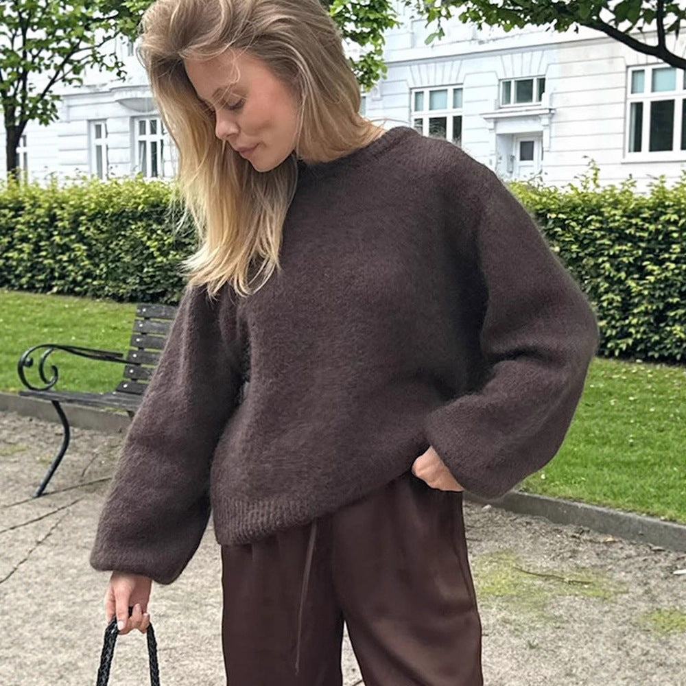 Damer stilig Relaxed-Fit tröja med voluminösa ärmar Mirla-Eva Jonsson