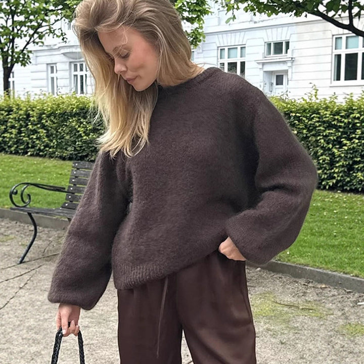 Damer stilig Relaxed-Fit tröja med voluminösa ärmar Mirla-Eva Jonsson